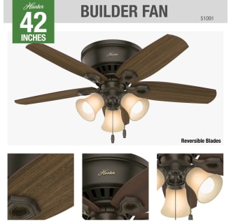 A thumbnail of the Hunter Builder Low Profile Hunter 51091 Ceiling Fan Details