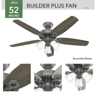 A thumbnail of the Hunter Builder 52 LED Hunter 51110 Builder Ceiling Fan Details
