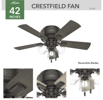 A thumbnail of the Hunter Crestfield 42 LED Low Profile Hunter 52153 Crestfield Ceiling Fan Details