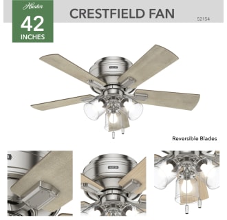 A thumbnail of the Hunter Crestfield 42 LED Low Profile Hunter 52154 Crestfield Ceiling Fan Details