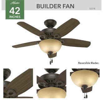 A thumbnail of the Hunter Builder Small Room Bowl Hunter 52218 Builder Ceiling Fan Details