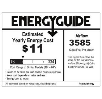 A thumbnail of the Hunter Astoria Hunter 53059 Astoria Energy Guide Image