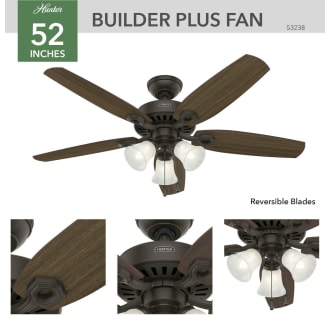 A thumbnail of the Hunter Builder Plus Hunter 53238 Builder Ceiling Fan Details