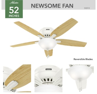 A thumbnail of the Hunter Newsome 52 Low Profile Hunter 53313 Newsome Ceiling Fan Details