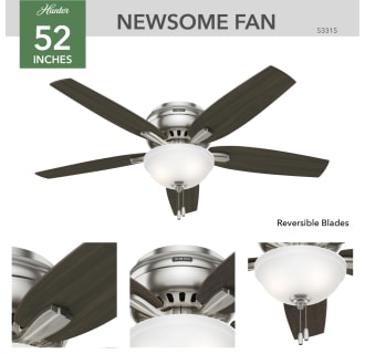 A thumbnail of the Hunter Newsome 52 Low Profile Hunter 53315 Newsome Ceiling Fan Details
