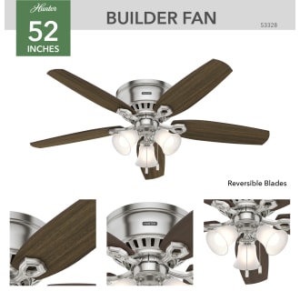 A thumbnail of the Hunter Builder 52 Low Profile Hunter 53328 Builder Ceiling Fan Details