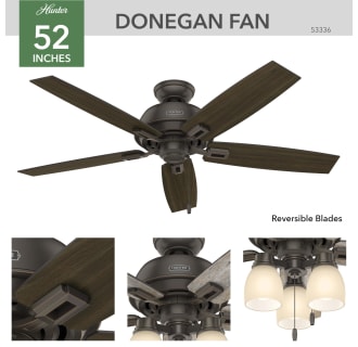 A thumbnail of the Hunter Donegan 52 3 Light Hunter 53336 Donegan Ceiling Fan Details