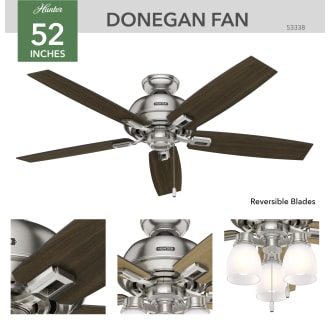 A thumbnail of the Hunter Donegan 52 3 Light Hunter 53338 Donegan Ceiling Fan Details