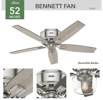 A thumbnail of the Hunter Bennett 52 LED Low Profile Hunter 53394 Bennett Ceiling Fan Details