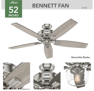 A thumbnail of the Hunter Bennett 52 LED Globe Hunter 54188 Bennett Ceiling Fan Details