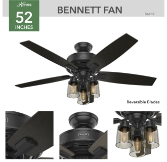 A thumbnail of the Hunter Bennett 52 LED 3 Light Hunter 54189 Bennett Ceiling Fan Details