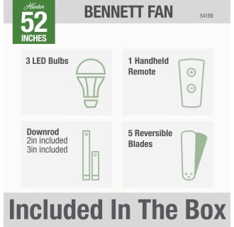 A thumbnail of the Hunter Bennett 52 LED 3 Light Hunter 54189 Bennett Included in Box