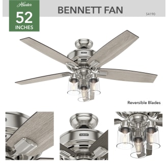 A thumbnail of the Hunter Bennett 52 LED 3 Light Hunter 54190 Bennett Ceiling Fan Details