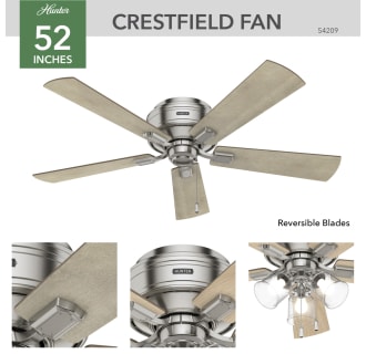 A thumbnail of the Hunter Crestfield 52 LED Low Profile Hunter 54209 Crestfield Ceiling Fan Details