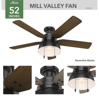 A thumbnail of the Hunter Mill Valley 52 Low Profile Hunter 59310 Mill Valley Ceiling Fan Details