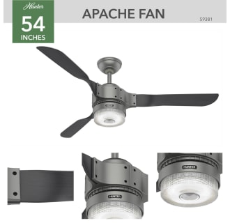 A thumbnail of the Hunter Apache 54 Hunter 59381 Apache Ceiling Fan Details