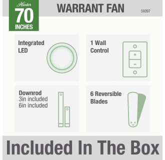 A thumbnail of the Hunter Warrant 70 LED Hunter 59397 Warrant Included in Box