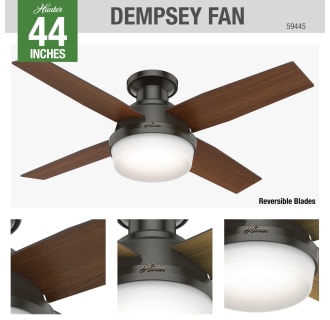 A thumbnail of the Hunter Dempsey 44 LED Low Profile Hunter 59445 Dempsey Ceiling Fan Details