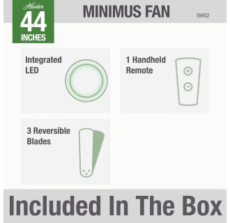 A thumbnail of the Hunter MINIMUS 44 LED LOW PROFILE Hunter 59452 Minimus Included in Box