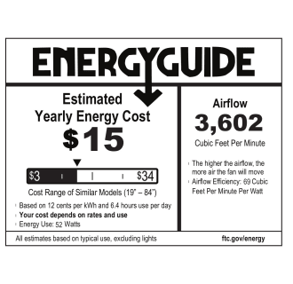 A thumbnail of the Hunter Sentinel 60 Hunter 59459 Sentinel Energy Guide Image