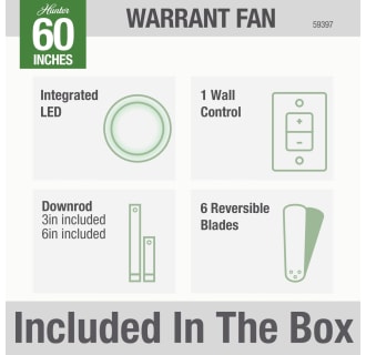 A thumbnail of the Hunter Warrant 60 LED Hunter 59461 Warrant Included in Box