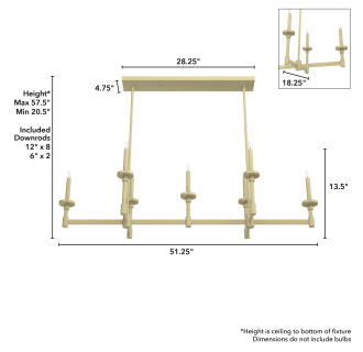 A thumbnail of the Hunter Briargrove 52 Chandelier Dimensions