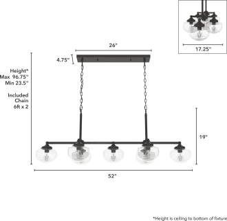 A thumbnail of the Hunter Saddle Creek 52 Chandelier Alternate Image