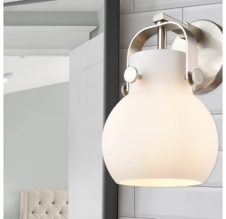 A thumbnail of the Innovations Lighting 423-1W-10-7 Pilaster II Sphere Sconce Alternate Image