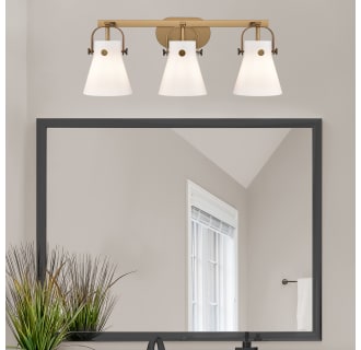 A thumbnail of the Innovations Lighting 423-3W-10-27 Pilaster II Cone Vanity Alternate Image