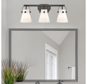 A thumbnail of the Innovations Lighting 423-3W-10-27 Pilaster II Cone Vanity Alternate Image