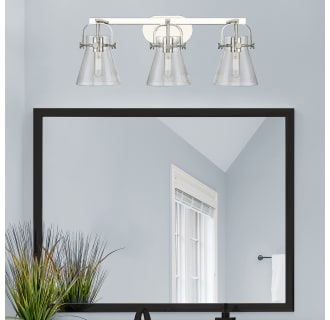 A thumbnail of the Innovations Lighting 423-3W-10-27 Pilaster II Cone Vanity Alternate Image