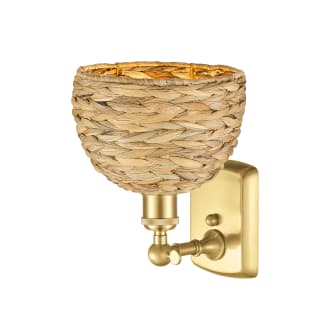 A thumbnail of the Innovations Lighting 516-1W-12-8 Woven Rattan Sconce Alternate image