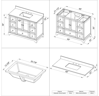 A thumbnail of the Jeffrey Alexander VKITADD48 Line Drawing