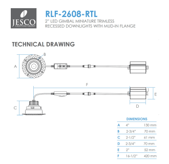 A thumbnail of the Jesco Lighting RLF-2608-RTL-SW5 Alternate Image