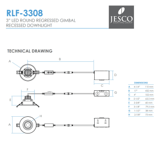 A thumbnail of the Jesco Lighting RLF-3308-SW5 Alternate Image