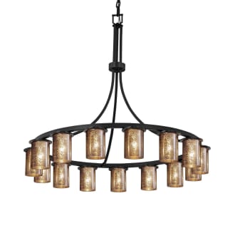 Matte Black Weave Tetra 4-Light Chandelier Rectangle Shade Justice Design Group Lighting FSN-8420-55-WEVE-MBLK Fusion