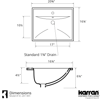 A thumbnail of the Karran USA VC-201 Alternate Image