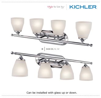 A thumbnail of the Kichler 5448 The Kichler Ansonia Collection can be installed with the glass up or down.
