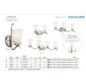 A thumbnail of the Kichler 45376 The Kichler Armida collection in brushed nickel from the Kichler catalog.