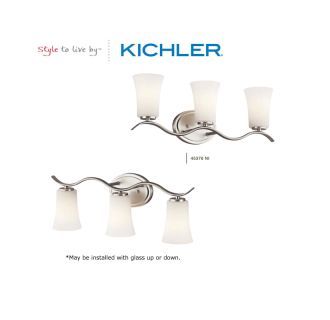 A thumbnail of the Kichler 45375 The Kichler Armida collection can be installed with the glass up or down.