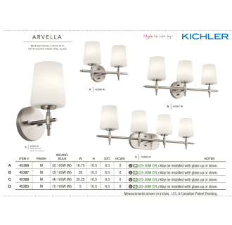 A thumbnail of the Kichler 45385 The Kichler Arvella Collection from the Kichler Catalog.