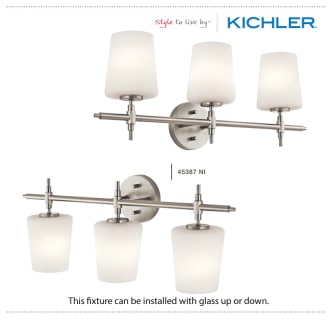 A thumbnail of the Kichler 45385 The Kichler Arvella Collection can be installed with glass up or down.