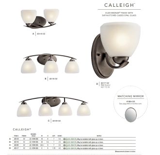 A thumbnail of the Kichler 45118 The Kichler Calleigh collection in Olde Bronze from the Kichler catalog.