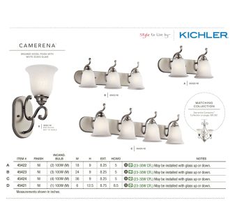 A thumbnail of the Kichler 45421 The Camarena Collection in brushed nickel from the Kichler catalog.