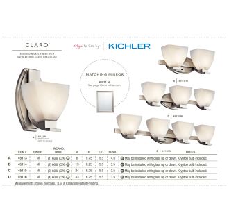A thumbnail of the Kichler 45116 The Kichler Claro collection from the Kichler catalog.