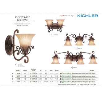 A thumbnail of the Kichler 6857 The Kichler Cottage Grove Collection from the Kichler Catalog.