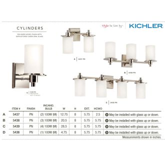 A thumbnail of the Kichler 5436 The Kichler Cylinders Collection from the Kichler catalog.