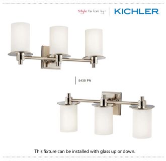 A thumbnail of the Kichler 5438 The Kichler Cylinders Collection can be installed with glass up or down.