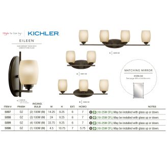 A thumbnail of the Kichler 5099 The Kichler Eileen Collection from the Kichler catalog.