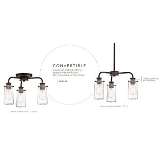 A thumbnail of the Kichler 43057 Kichler 43057OZ can be installed as a mini chandelier or ceiling light
